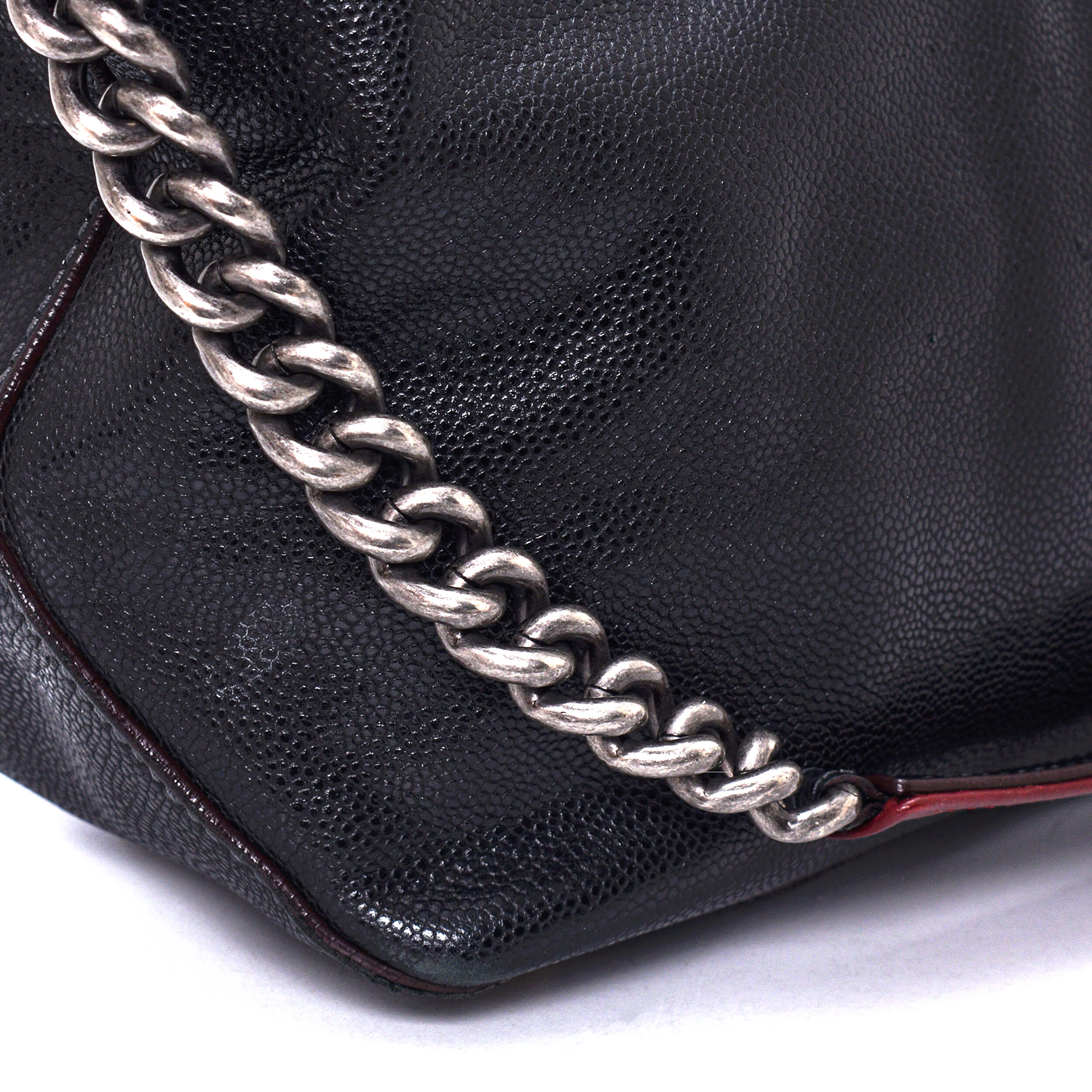 Chanel - Black Caviar Leather Reissue Trapeze Top Handle Bag